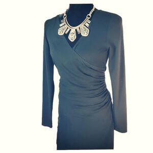 Shape FX Dress Spandex Maxi Side Ruching‎ Figure Enhancing size Medium